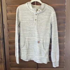 Grey carhart hooded sweatshirt